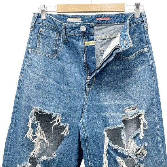 Anthropologie Pilcro The Joey High-Rise Straight Jeans Blair Wash Womens Size 27 - Picture 5 of 16